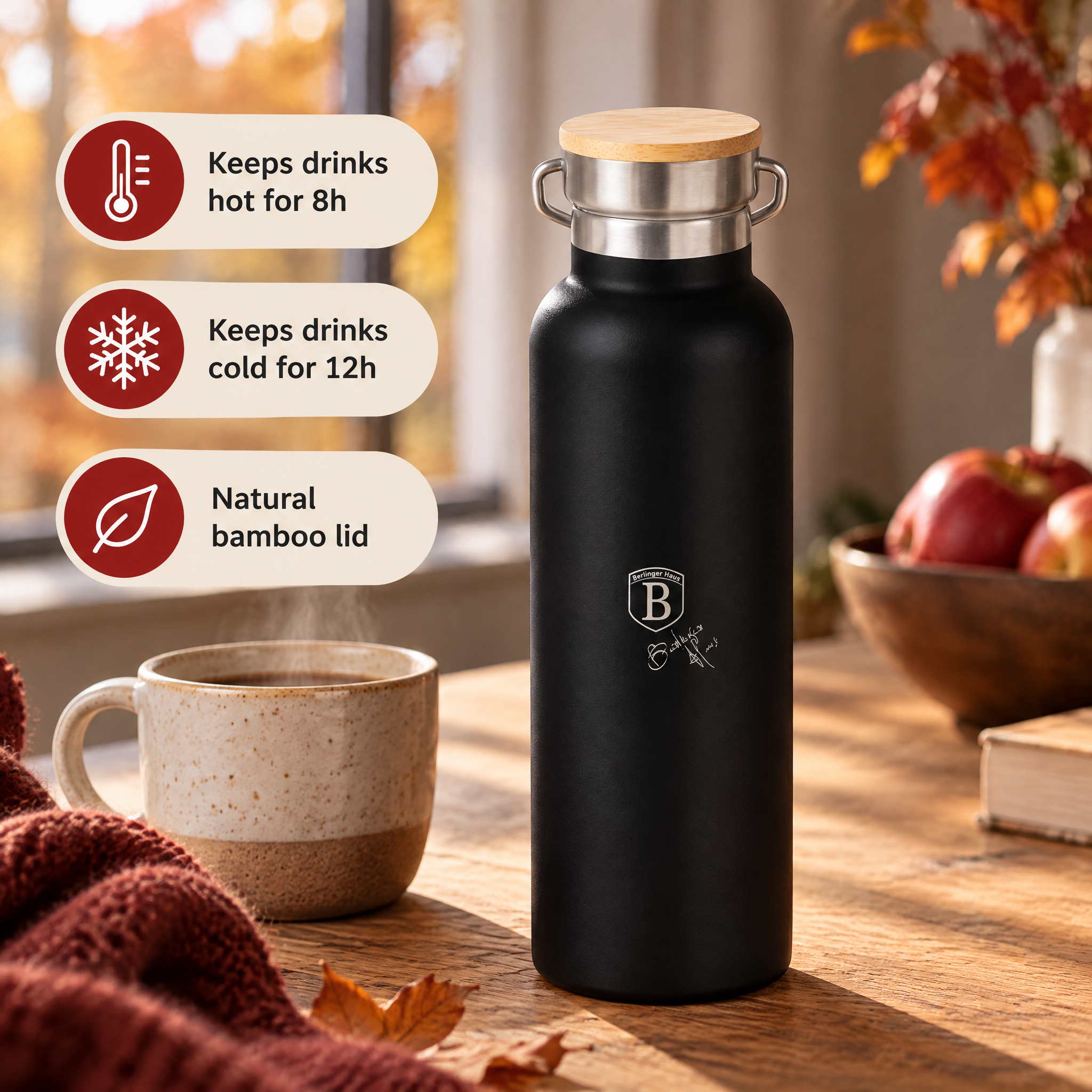 Flask with bamboo lid (0.6 L)