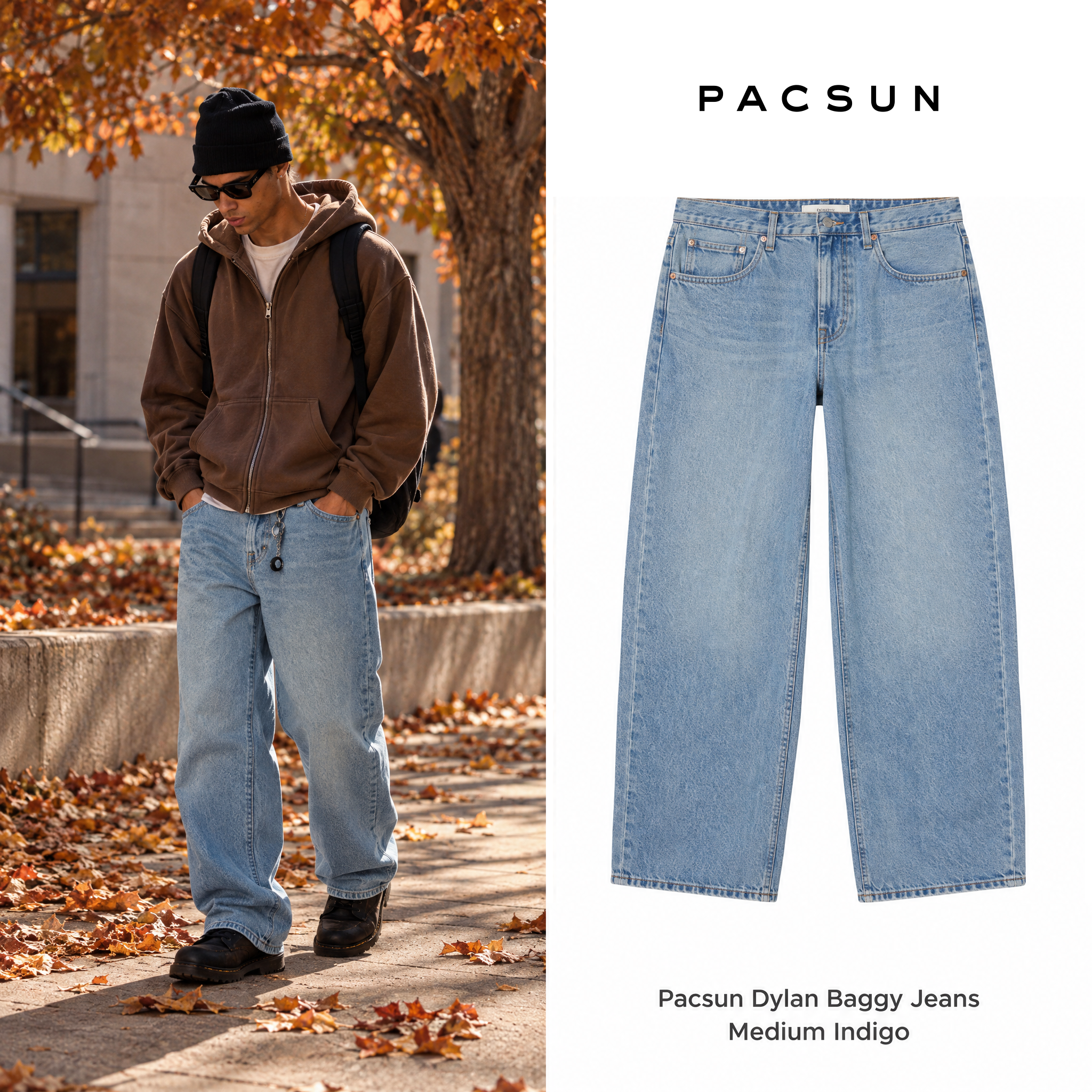 Pacsun Dylan Baggy Jeans Medium Indigo