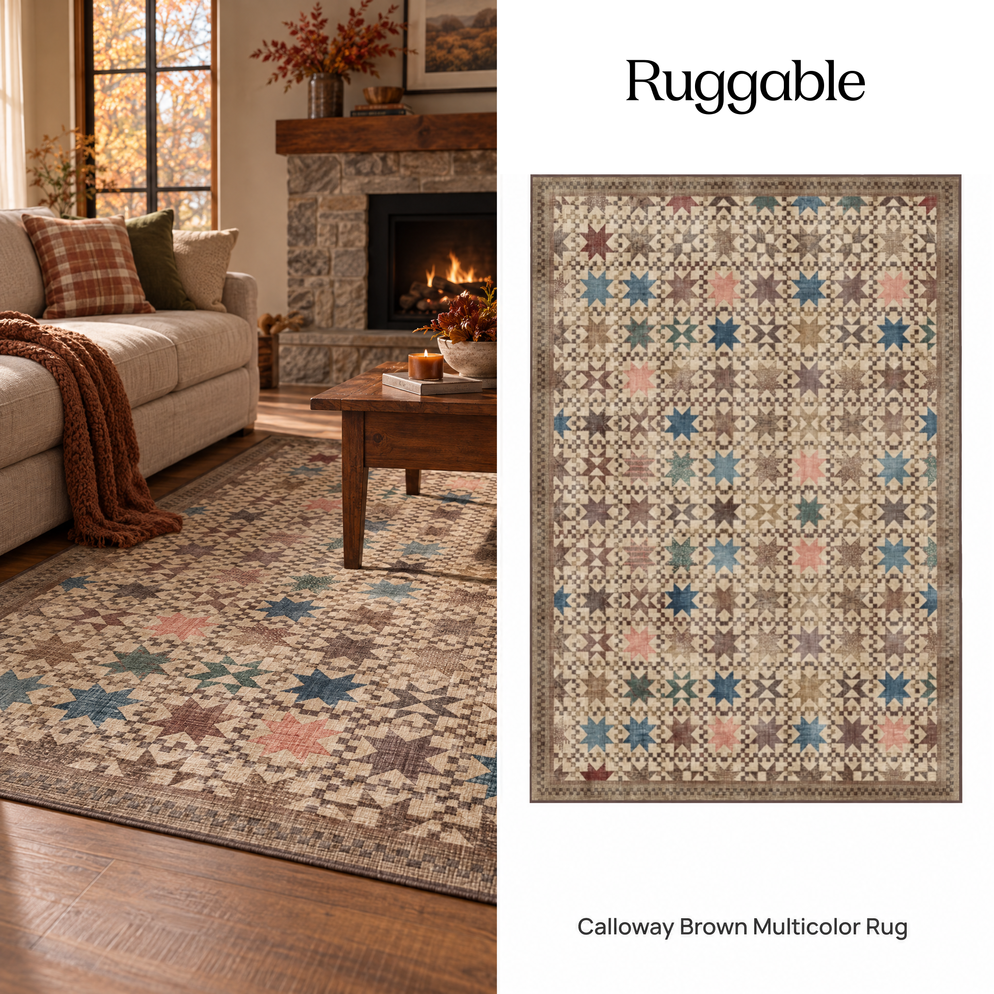 Calloway Brown Multicolor Rug