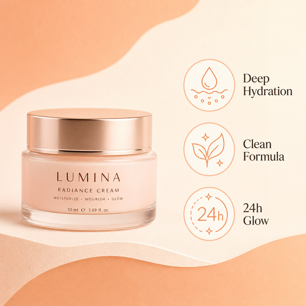 Clean Product Showcase with Wavy Background