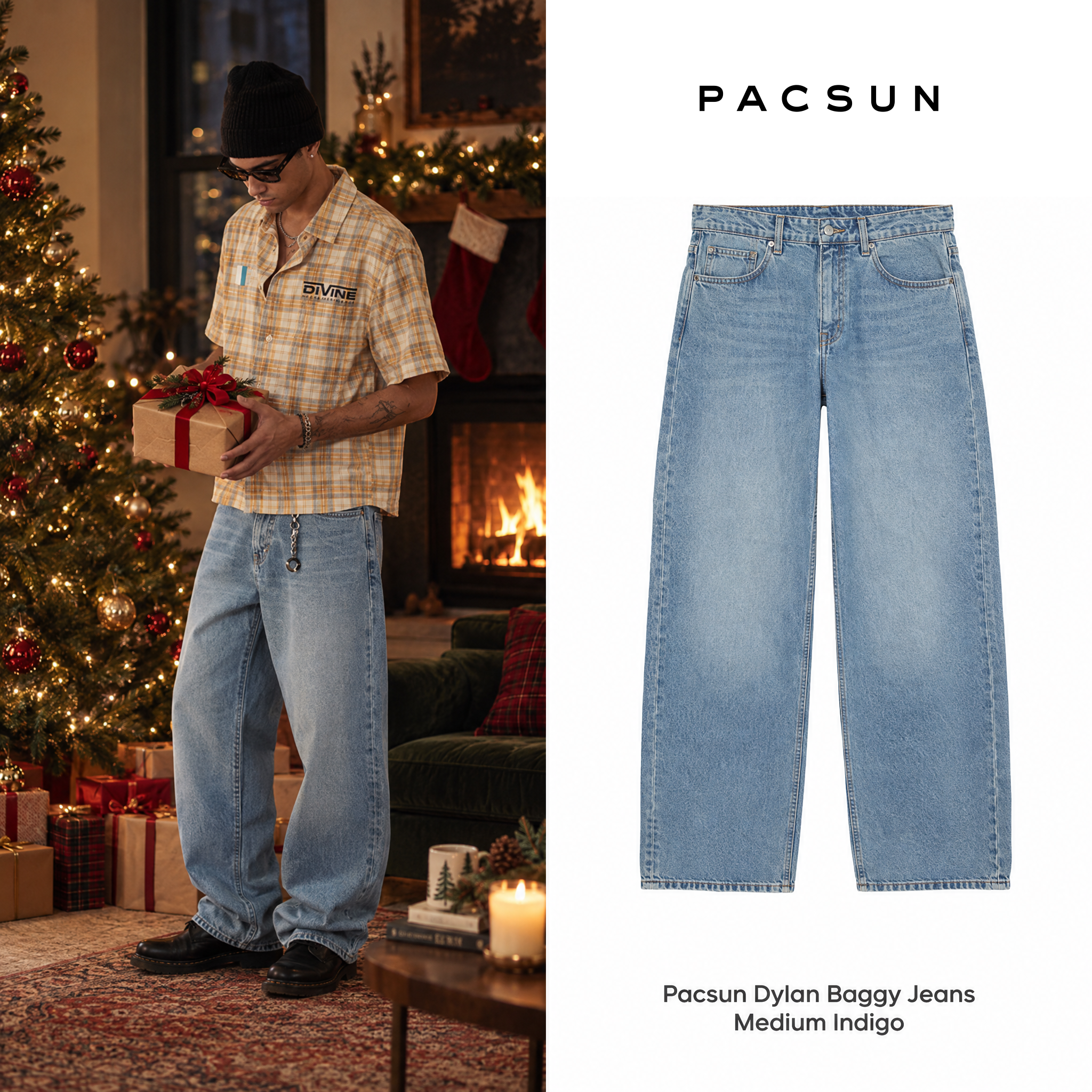 Pacsun Dylan Baggy Jeans Medium Indigo