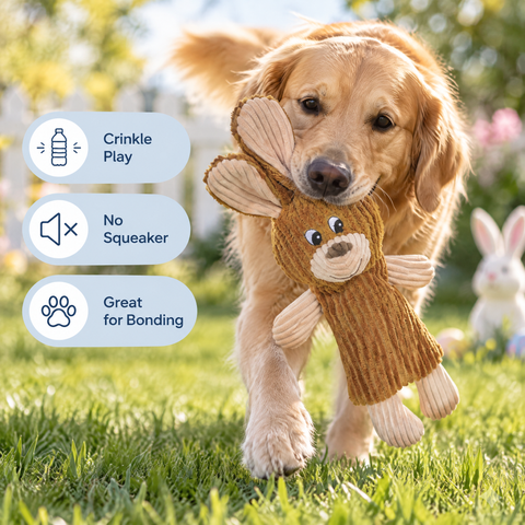 Snuggle Puppy Tender-Tuffs Whisper Rabbit Tough Dog Bottle Fill Toy