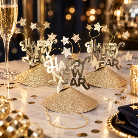 Happy New Year Party Hats (x 6)